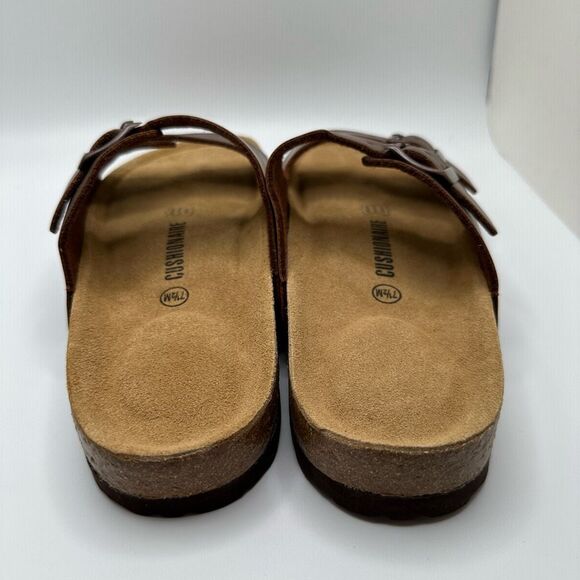 CUSHIONAIRE Women's Cork Footbed Sandal With +Comfort 7.5 BROWN - Picture 4 of 7